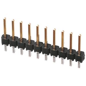 Molex 901200767 2.54mm Pitch C-Grid III Header, Single Row, Vertical, 7 Circuits, 0.38µm Gold (Au) Selective Plating