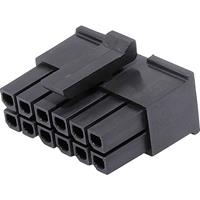 Molex 430251208 Micro-Fit 3.0 Receptacle Housing, Dual Row, 12 Circuits, UL 94V-0, Low-Halogen Since