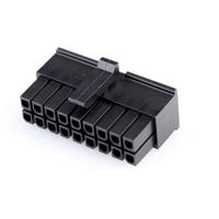 Molex 430251800 Micro-Fit 3.0 Receptacle Housing, Dual Row, 18 Circuits, UL 94V-0, Low-Halogen, Blac