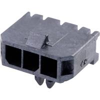 Molex 436500300 Micro-Fit 3.0 Right-Angle Header, 3.00mm Pitch, Single Row, 3 Circuits, with Snap-in