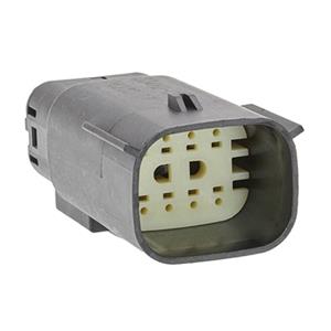 Molex 334824801 MX150 Mat-Sealed Male Connector Assembly, Dual Row, 8 Circuits, Keying Option A, without Connector Positi
