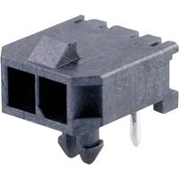 Molex 436500201 Micro-Fit 3.0 Right-Angle Header, 3.00mm Pitch, Single Row, 2 Circuits, with Snap-in