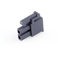 Molex 469920210 Mini-Fit Jr. Receptacle Housing, Dual Row, Nylon 6/6, UL 94V-2, 2 Circuits, Glow-Wire Capable, Black