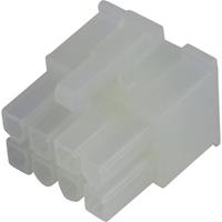 Molex 39012080 Mini-Fit Jr. Receptacle Housing, Dual Row, 8 Circuits, UL 94V-2, Natural