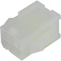 Molex 39012061 Mini-Fit Jr. Plug Housing, Dual Row, 6 Circuits, UL 94V-2, with Panel Mounting Ears, Natural