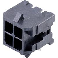 Molex 430450400 Micro-Fit 3.0 Right-Angle Header, 3.00mm Pitch, Dual Row, 4 Circuits, with Snap-in P