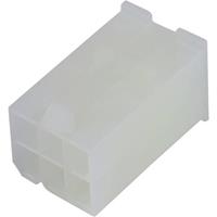 Molex 39013063 Mini-Fit Jr. Plug Housing, Dual Row, 6 Circuits, UL 94V-2, without Panel Mounting Ears, Natural