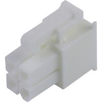 Molex 39012045 Mini-Fit Jr. Receptacle Housing, Dual Row, 4 Circuits, UL 94V-0, Natural