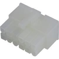Molex 39012120 Mini-Fit Jr. Receptacle Housing, Dual Row, 12 Circuits, UL 94V-2, Natural