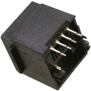 Molex 955522887 Modular Jack, Vertical, Top Entry, Through Hole, 8/8, Int. Shielded, with Ribs, Tray