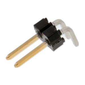 Molex 901210762 2.54mm Pitch C-Grid III Header, Single Row, Right-Angle, 2 Circuits, 0.38µm Gold (Au) Selective Plating