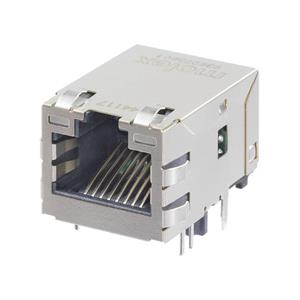 Molex 936273608 MXMag Gigabit Ethernet 8 Core Non-PoE Single-Port RJ45 Connector, 21.40mm Depth, 3.30mm Phy Pin Length, R