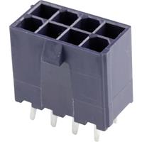 Molex 1724470208 Mini-Fit Jr. Header, Dual Row, Vertical, without Snap-in Plastic Peg PCB Lock, 8 Circuits, PA Polyamide N