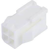 Molex 39012046 Mini-Fit Jr. Plug Housing, Dual Row, 4 Circuits, UL 94V-0, with Panel Mounting Ears,