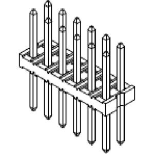 Molex 877580616 2.00mm Pitch Milli-Grid Header, Through Hole, Vertical, 6 Circuits, 0.38µm Gold (Au) Selective Plating, P