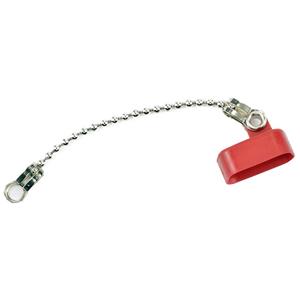 Molex 1731120103 FCT Plastic Dust Cap for Size 1 Male D-sub, Red, with 75.00mm Chain and Clip