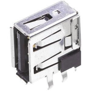 Molex 673298000 Universal Serial Bus (USB) Shielded I/O Receptacle, Type A, Single Upright Right-Angle, Solder Tail Lengt