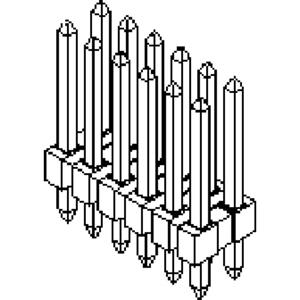 Molex Stiftleiste (Standard) Anzahl Reihen: 2 702871103 Bag