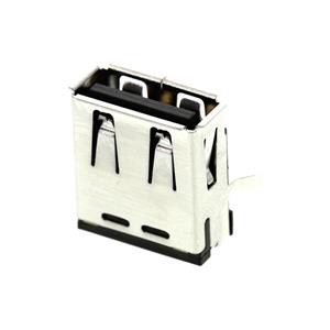 Molex 676432910 Universal Serial Bus (USB) Shielded I/O Receptacle, Right-Angle, Type A, High-Temperature Black Nylon, Go