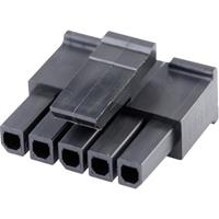 Molex 436450500 Micro-Fit 3.0 Receptacle Housing, Single Row, 5 Circuits, UL 94V-0, Black