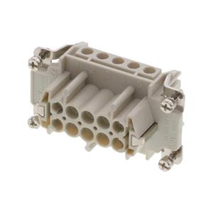 Molex 936010231 GWconnect Screw Terminal Insert, Female, 10-Pole, 16A, with Wire Protection, Silver (Ag) Plated Contacts,