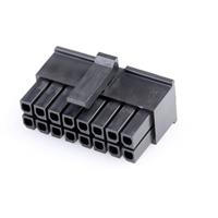 Molex 430251600 Micro-Fit 3.0 Receptacle Housing, Dual Row, 16 Circuits, UL 94V-0, Black