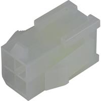 Molex 39012041 Mini-Fit Jr. Plug Housing, Dual Row, 4 Circuits, UL 94V-2, with Panel Mounting Ears,