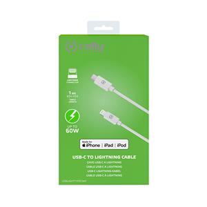 Lightning Naar Type-c Kabel, 1 Meter, Wit - Pvc - Celly