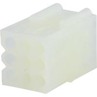 Molex 03061092 1.57mm Diameter Standard .062 Pin and Socket Receptacle Housing, 9 Circuits, without Mounting Ears, Natu