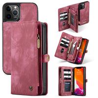 Caseme vintage 2 in 1 portemonnee hoes - iPhone 12 Pro Max - Rood