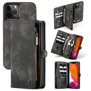 Caseme vintage 2 in 1 portemonnee hoes - iPhone 12 Pro Max - Zwart