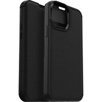 iPhone 13 Pro -  - Strada Case wallet hoes - Zwart + Lunso Tempered Glass