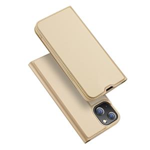 Slim bookcase hoes - iPhone 13 Mini - Goud