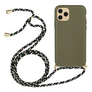 Lunso Backcover hoes met koord - iPhone 13 Pro Max - Army Groen