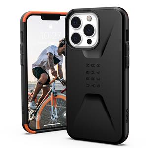 Urban Armor Gear UAG - Civilian backcover hoes - iPhone 13 Pro - Zwart + Lunso Tempered Glass