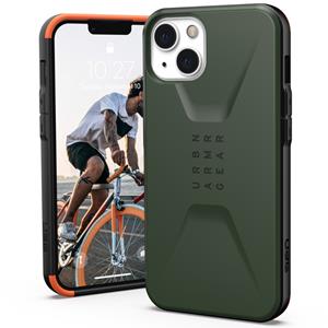 Urban Armor Gear UAG - Civilian backcover hoes - iPhone 13 - Groen + Lunso Tempered Glass