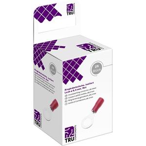 trucomponents TRU COMPONENTS T2010C284 Ringkabelschoen Dwarsdoorsnede (max.): 1.5 mm² Gat diameter: 6.4 mm Deels geïsoleerd Rood 25 stuk(s)