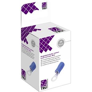 trucomponents TRU COMPONENTS T2010C289 Ringkabelschoen Dwarsdoorsnede (max.): 2.5 mm² Gat diameter: 6.4 mm Deels geïsoleerd Blauw 25 stuk(s)
