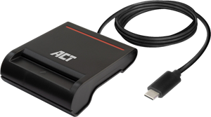 ACT AC6020 USB-C Smartcard eID Card Reader - External - Zwart