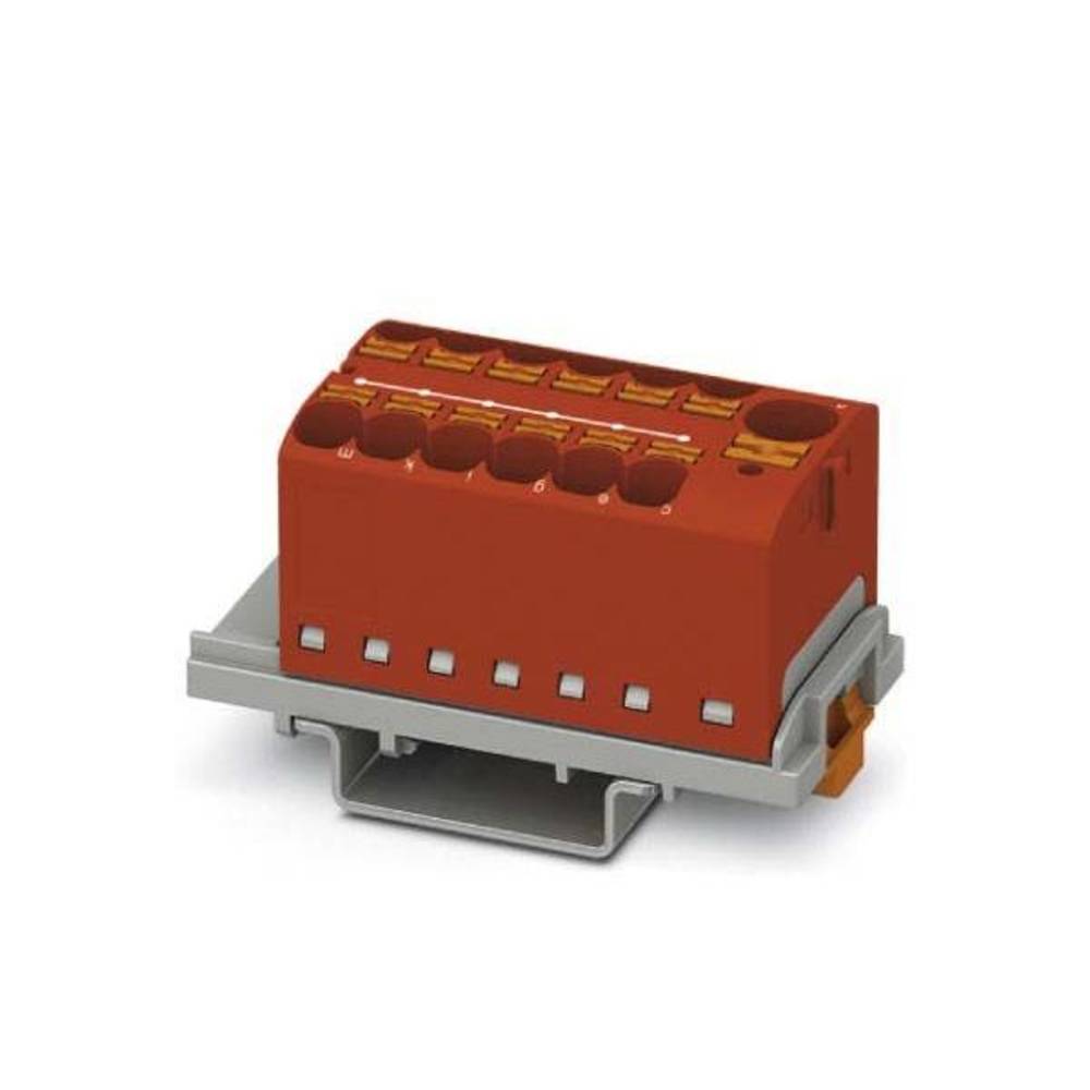 phoenixcontact Phoenix Contact PTFIX 10/12X4-NS35 RD 3273618 Verteilerblock Polzahl (num): 13 0.2mm² 6mm² Rot 8St