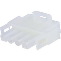 Molex 50841040 2.13mm Diameter MLX Power Crimp Housing Plug, 4 Circuits, Natural