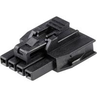 Molex 1053071204 Nano-Fit Receptacle Housing, TPA Capable, 2.50mm Pitch, Single Row, 4 Circuits, Bla