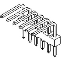 Molex 22122021 KK 254 Wire-to-Board Header, Single Row, Right-Angle, 2 Circuits, PA Polyamide Nylon, Gold (Au) Plating