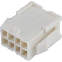 Molex 39012086 Mini-Fit Jr. Plug Housing, Dual Row, 8 Circuits, UL 94V-0, with Panel Mounting Ears,