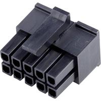 Molex 430251000 Micro-Fit 3.0 Receptacle Housing, Dual Row, 10 Circuits, UL 94V-0, Low-Halogen, Blac
