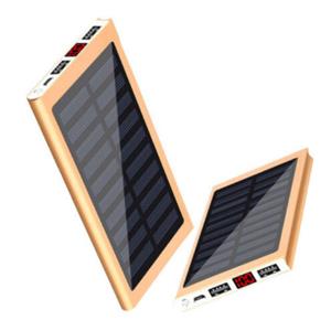 Stuff Certified Externe 30.000mAh Solar Charger Powerbank Zonnepaneel Noodaccu Batterij Oplader Zon Goud