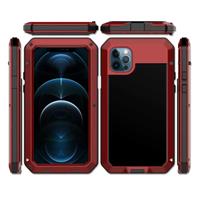 R-JUST iPhone XR 360° Full Body Case Tank Hoesje + Screenprotector - Shockproof Cover Metaal Rood