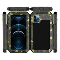 R-JUST iPhone 8 360° Full Body Case Tank Hoesje + Screenprotector - Shockproof Cover Metaal Camo