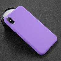 USLION iPhone 5 Ultraslim Silicone Hoesje TPU Case Cover Paars