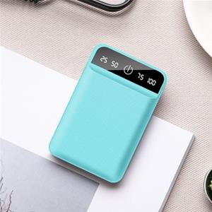 Tollcuudda Dual 2x USB Poort Mini Powerbank 50.000mAh - LED Display Externe Noodaccu Batterij Oplader Charger Blauw